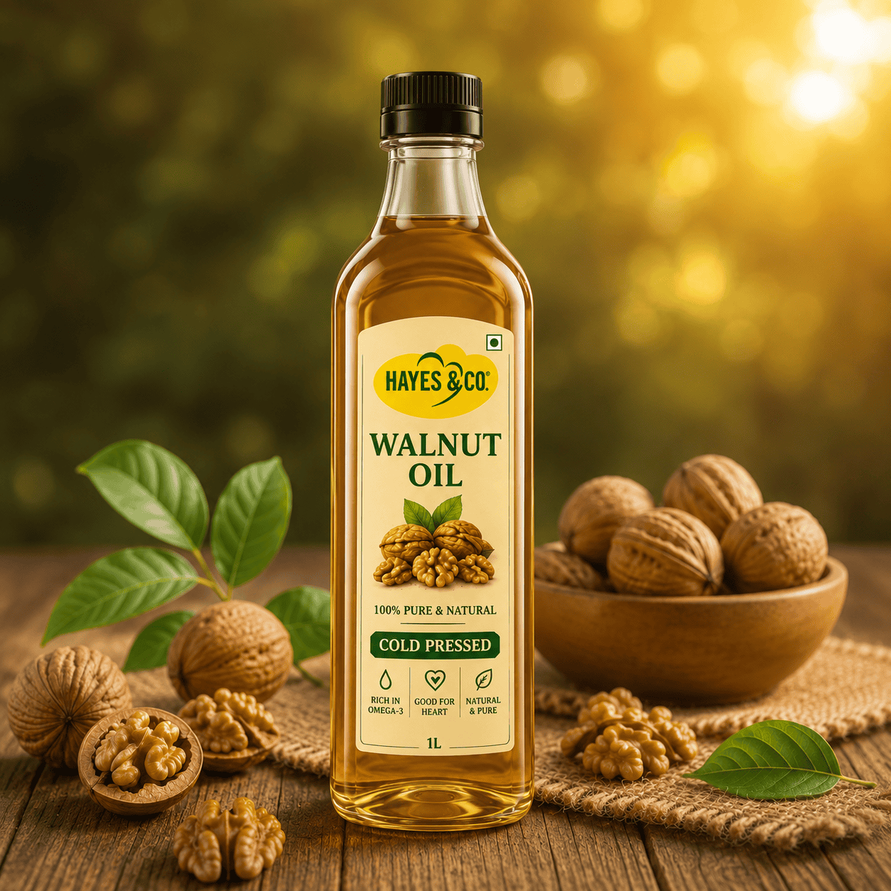 wal 1 Cold Pressed Walnut Oil | 100% Pure & Natural | Wood Pressed | Chemical Free - Image 1