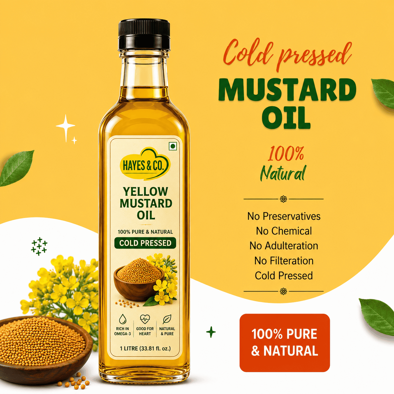 yelllow musturd 2 Herbal Pain Relief Oil | Fast Absorption | Soothing Formula | Ayurvedic Blend - Image 1